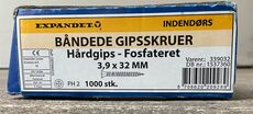 Expander båndede gipsskruer 3,9x32 mm 1000 stk