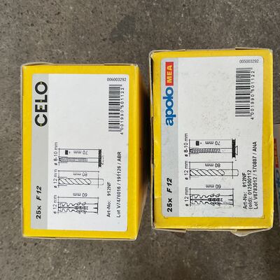 Samlet parti 12 mm plugs 12 kasser