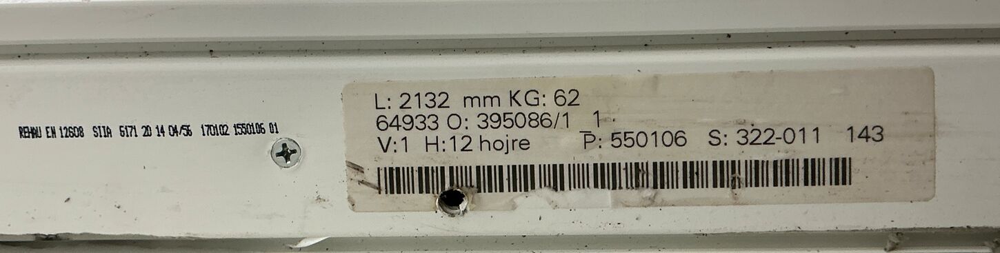 Terrassedør i plast med fuldt glasparti hh.