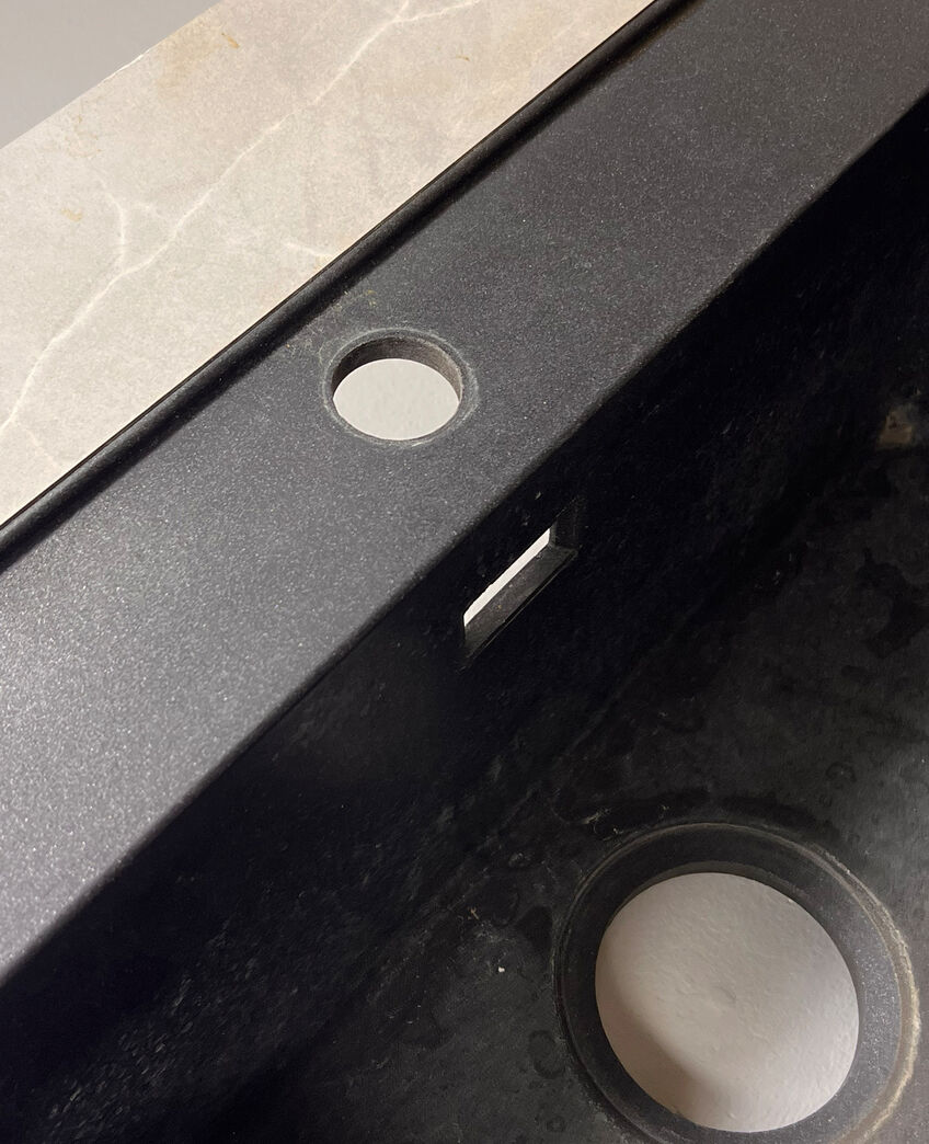 Køkkenbordplade med vask