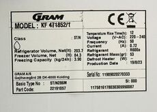Fritstående GRAM Køle/Fryseskab 204/84 liter
