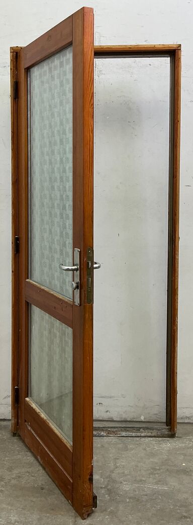 Yderdør med matteret glas