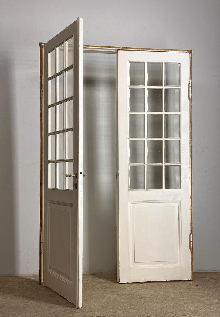 Fransk dør med facetslebne glas