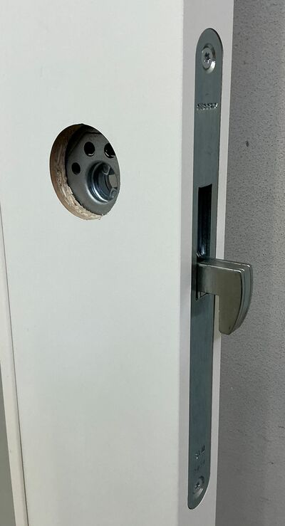 M7 Skydedør m/glas - u/skinne