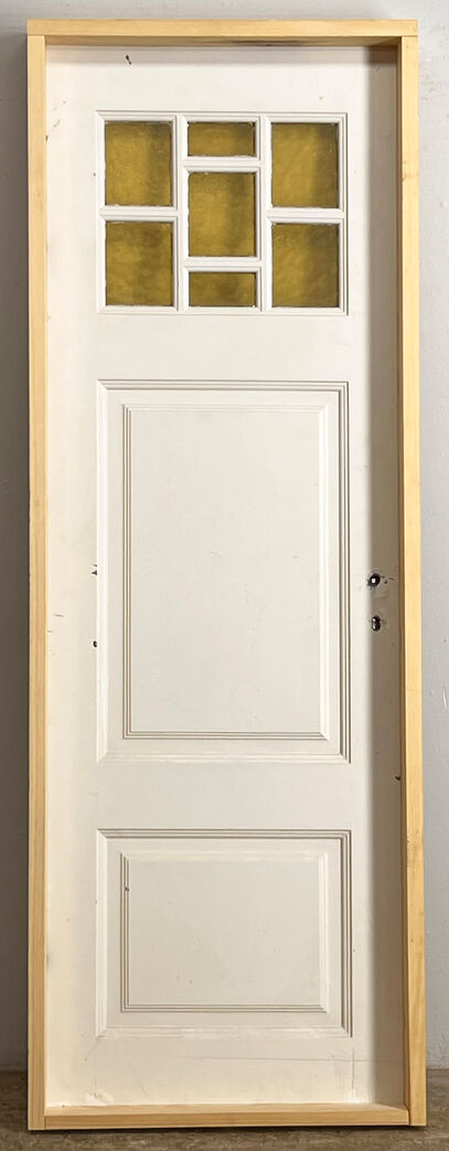 Fyldningsdør med glas og karm