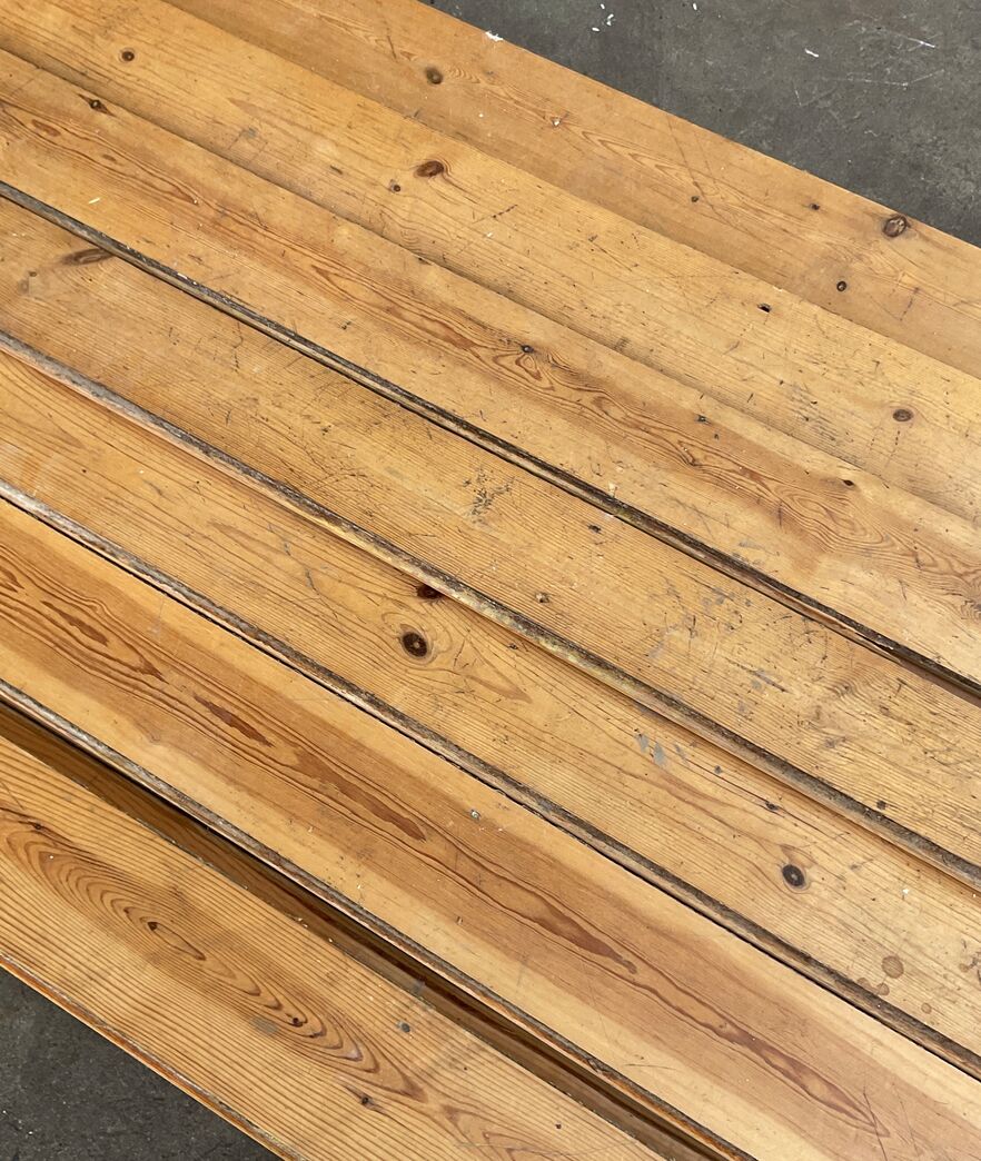 Brugte gulvbrædder i fyr, 16 m2, 10 cm