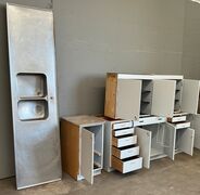 Komplet 60'er køkken - 2 stk overskabe - , malet