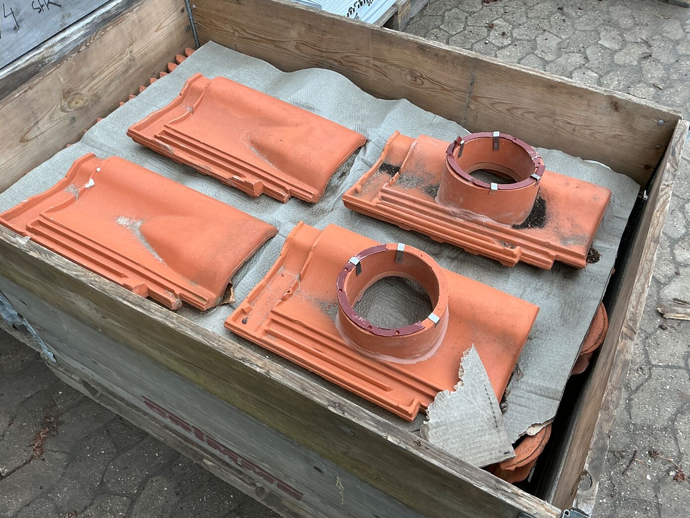 Brugt tegl fra Bogen Hohlfalzpfanne.