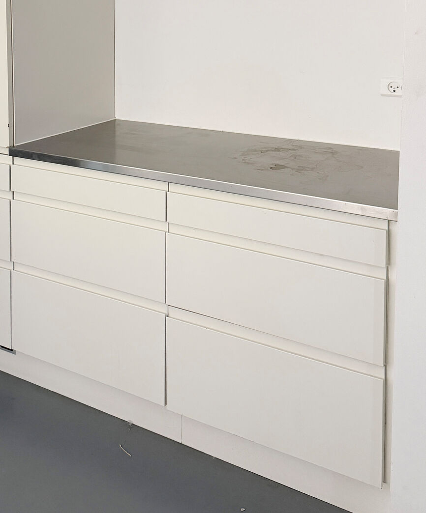 Stålbordplade 123x60 cm