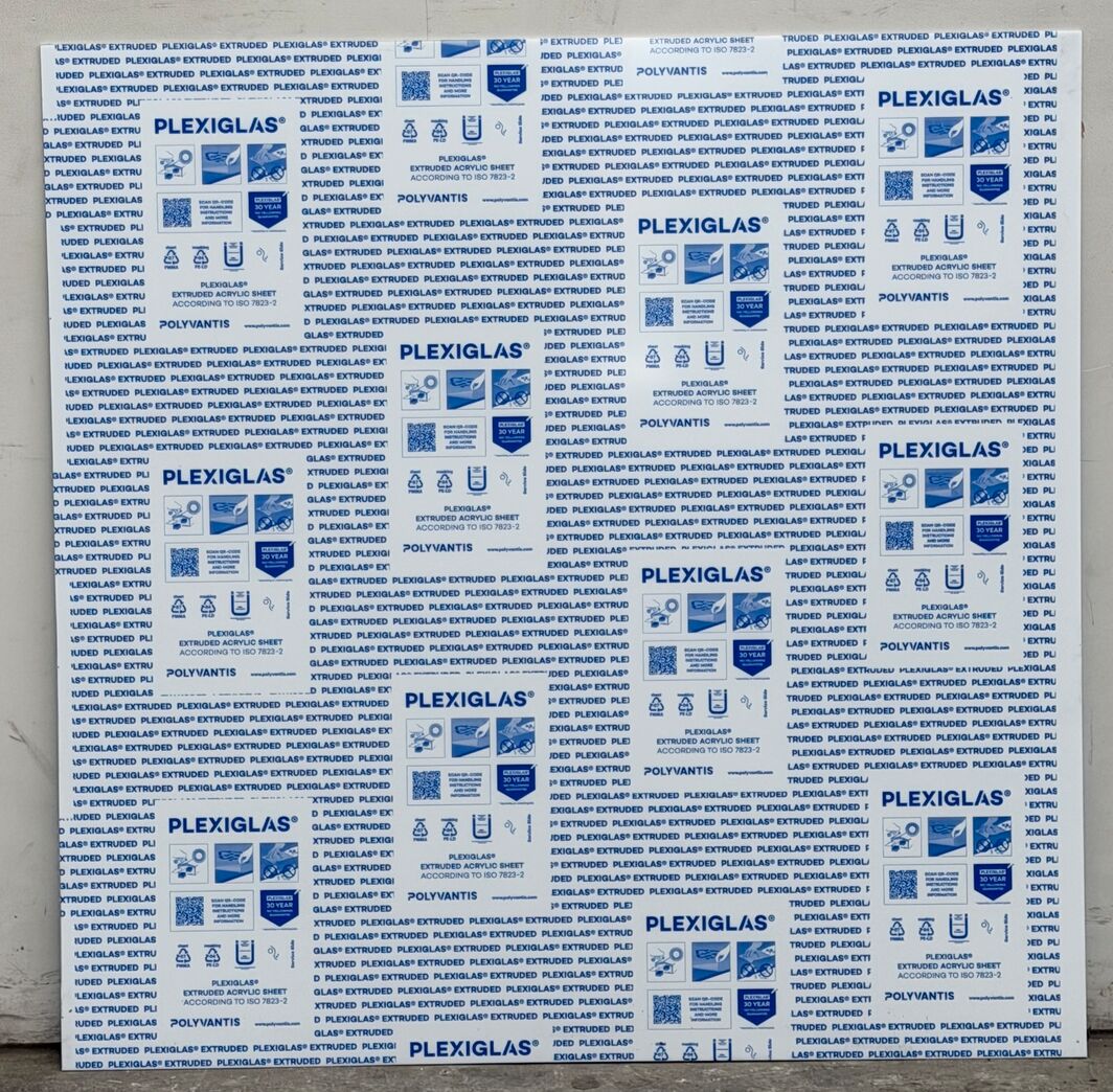 Plexiglas hvid 1195x1195x4 mm