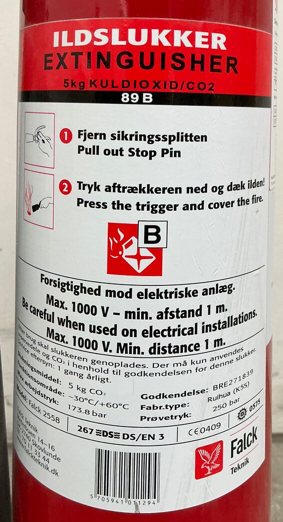 Ildslukker - Kuldioxid 5kg