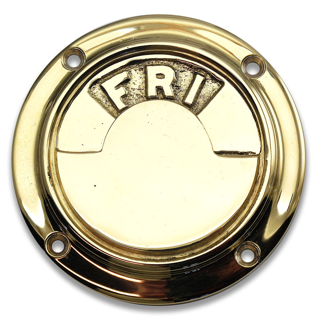 Toiletmarkering Ø 72 mm. -messing