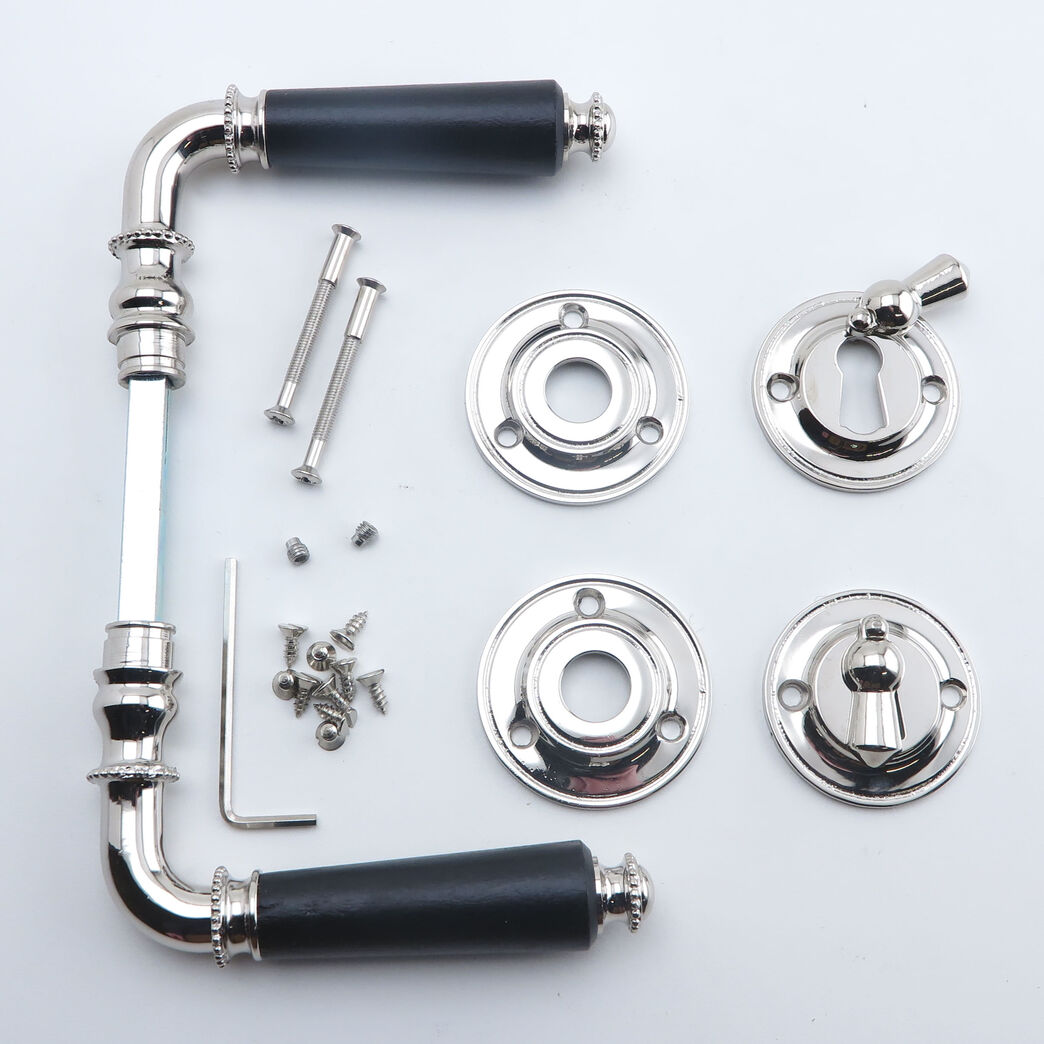 Art deco dørgreb - forniklet messing