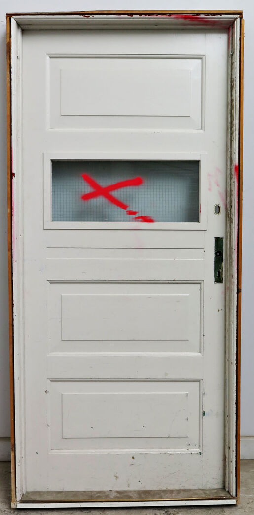 Skoledør fra Amager Fælled Skole.