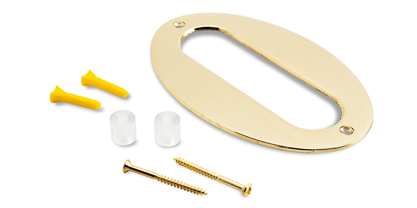 Husnummer i poleret messing - 0