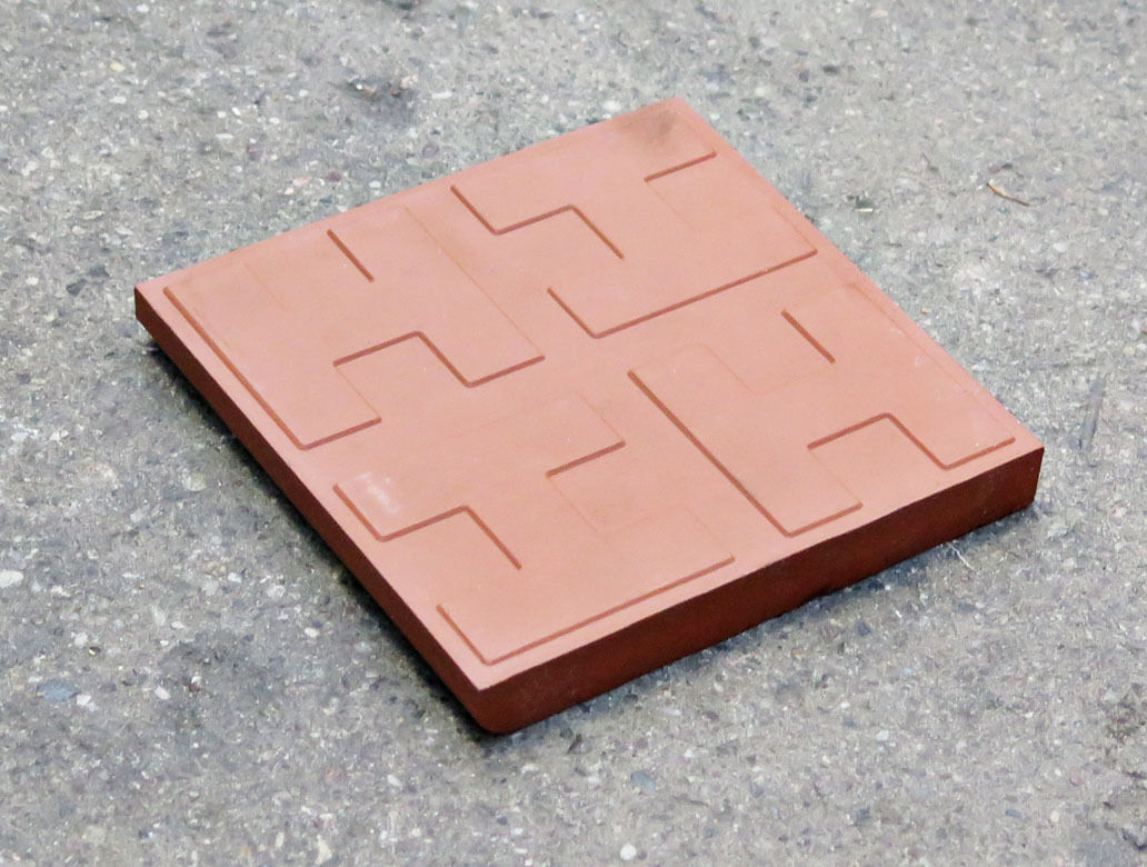 Rød Hasle klinke m afrundet side 14,5cm Rød Hasle klinke m afrundet side 14,5cm
