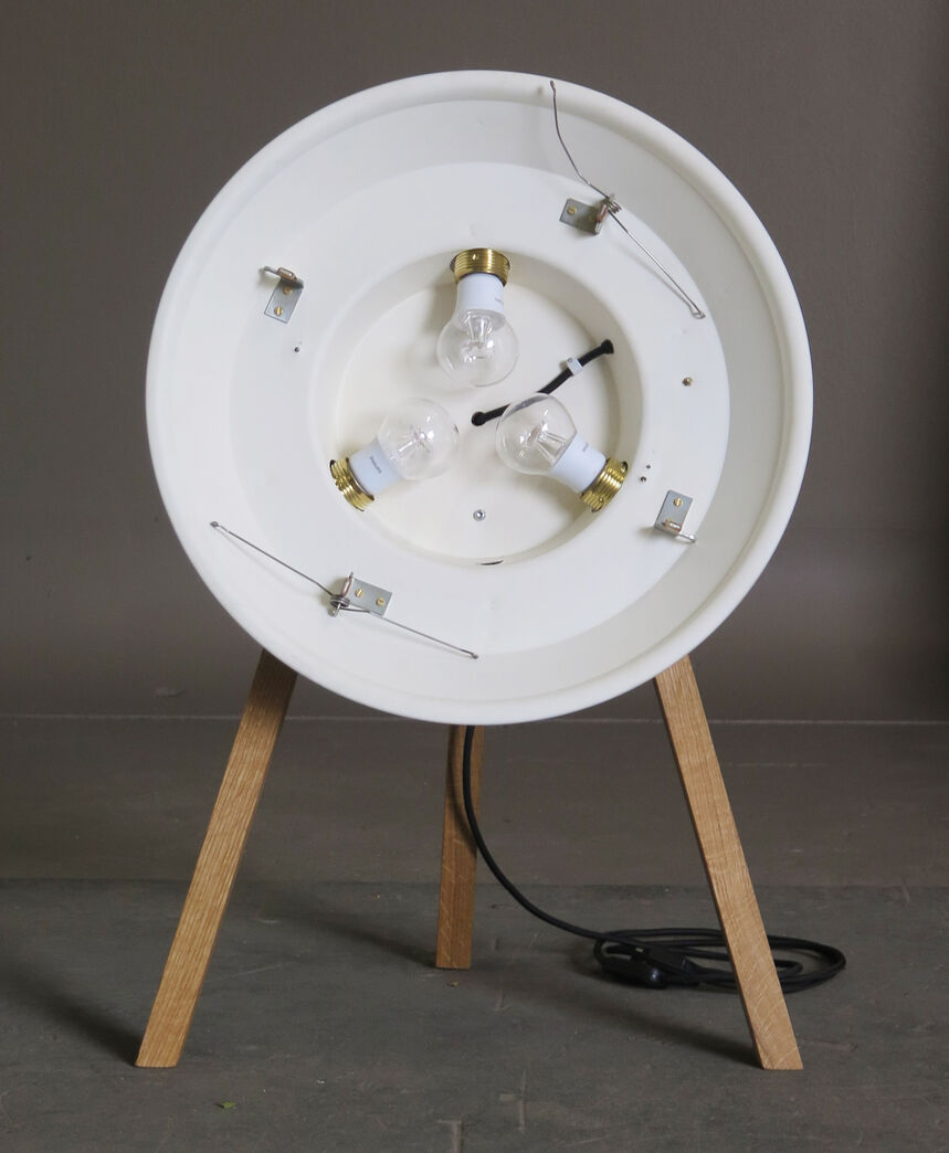 Upcyclet Munkegaardslampe - Grå