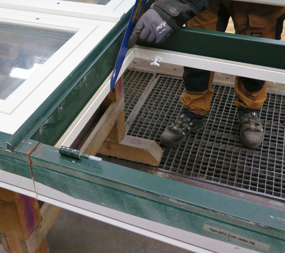 Dobbelt terrassedør med koblet ramme