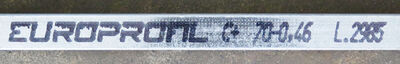 Europrofil 70/40-0,46 L: 2985 mm