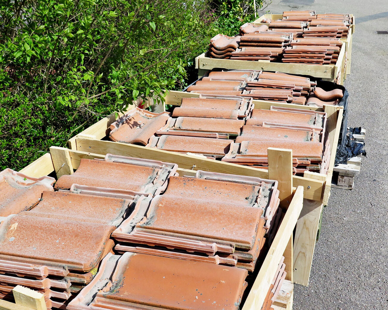 Brugt tegl fra Bogen Hohlfalzpfanne.