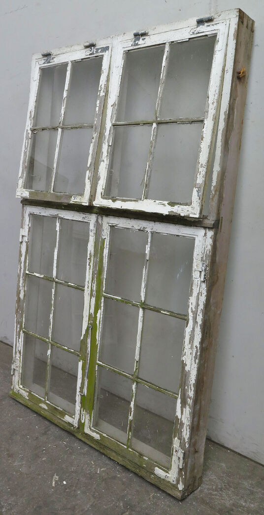 Sprossevindue med kittet enkeltlagsglas