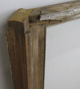 Stor Teak og glas skabsfront - 282 cm