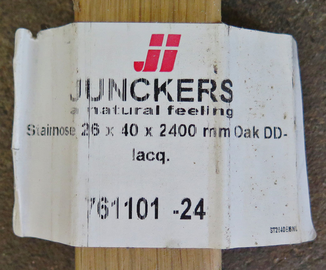 Junckers dobbelt trappeforkant - Eg lak