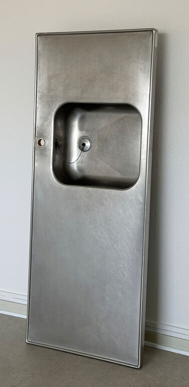 Stålbordplade med vask / hh Stålbordplade med vask / hh