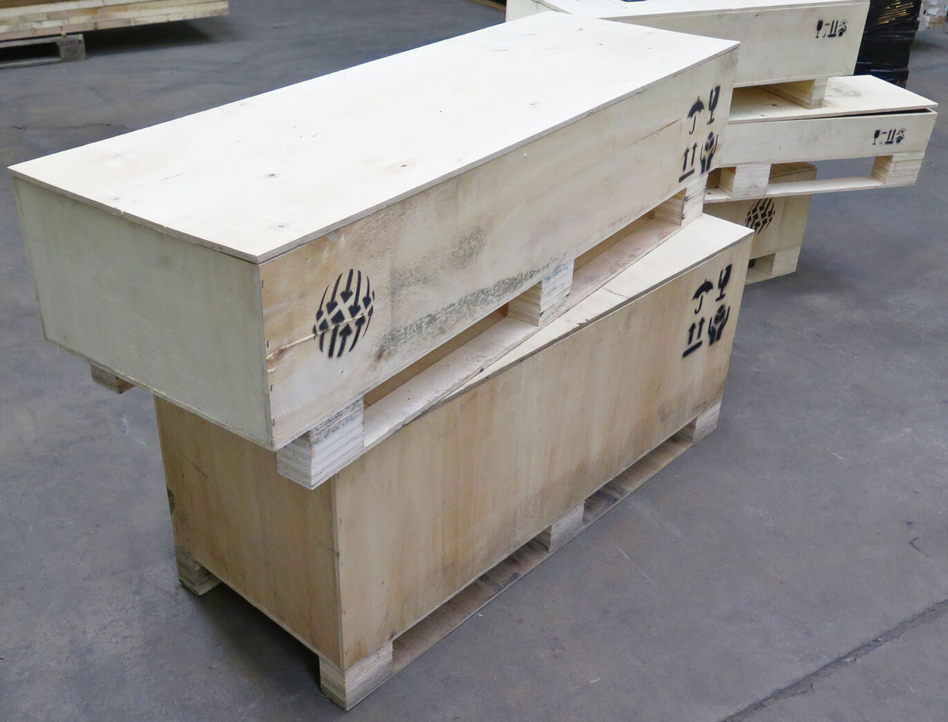 Opbevaringskasser i krydsfiner - 5 stk