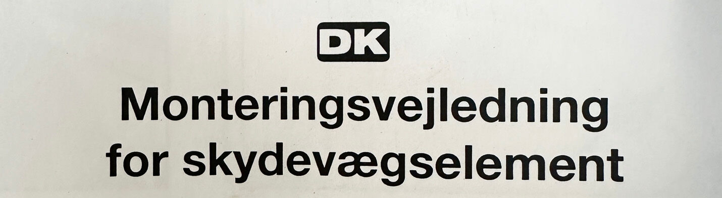 Skydevægselement karmmål 2090x2100 mm væg 122 mm