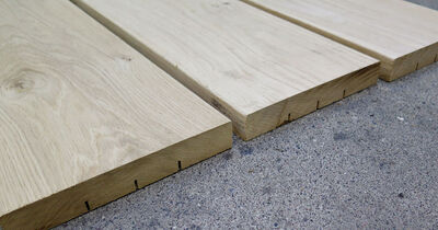 Egetræs terrassebrædder - 30x200x610mm - 2 sortering Egetræs terrassebrædder - 30x200x610mm - 2 sortering