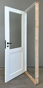Fyldningsdør 76 cm  med glas og karm