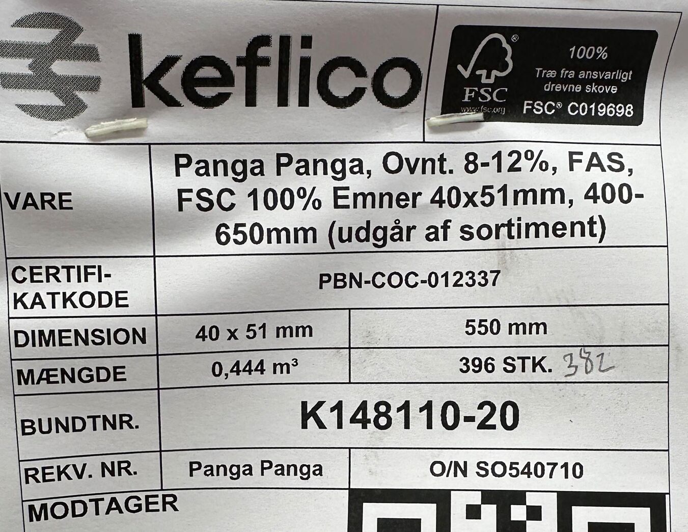 Panga Panga 40x51x550 mm