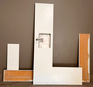 Corian bordplade med vask og hylder Corian bordplade med vask og hylder