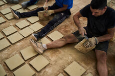 Røde rektangulære gulvtegl - 12 x 25 cm Røde rektangulære gulvtegl - 12 x 25 cm