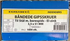Expander båndede gipsskruer 3,5x51mm 1000 stk
