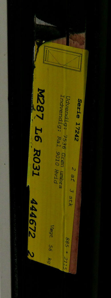 Terrassedør med karm vh.