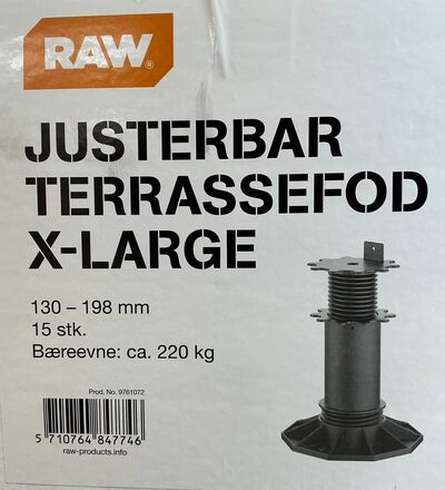 Raw x large justerbar terrassefod - 15 stk