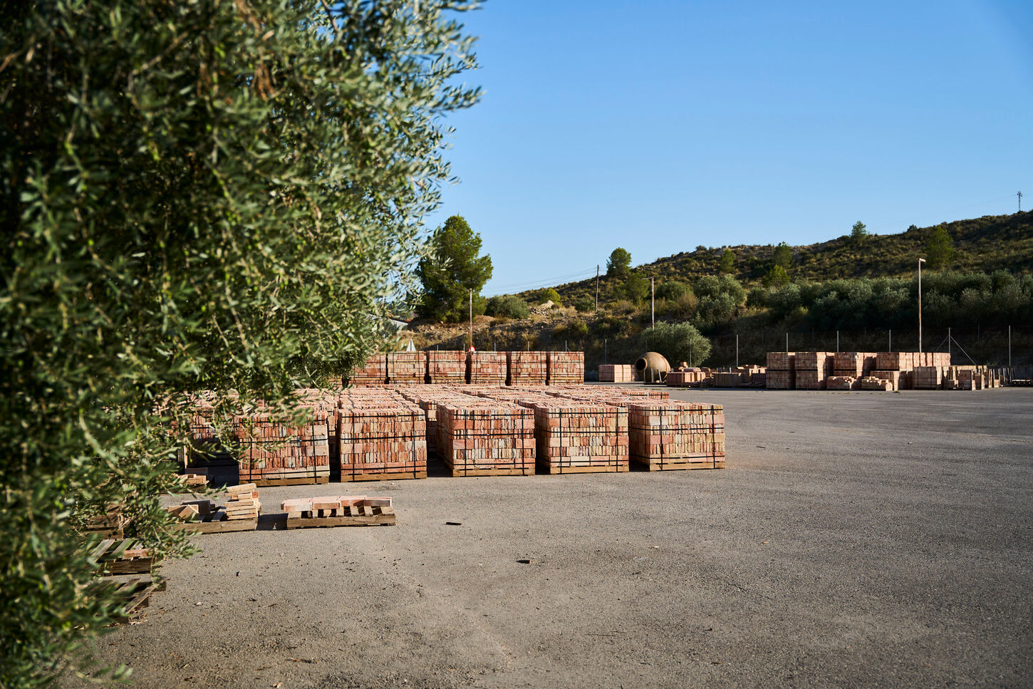 Gule kvadratiske terracotta gulvtegl - 21 x 21 cm