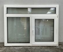 Plast 2-fags vindue med dreje kip og fast karm