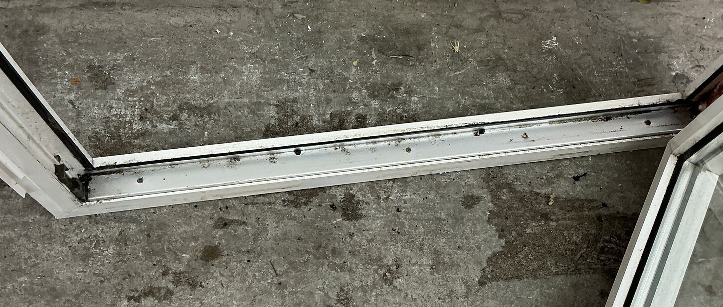 Terrassedør i plast med dreje kip, hh.