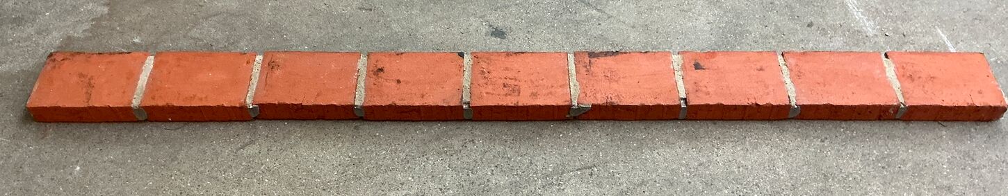 9-sten overliggere i røde sten