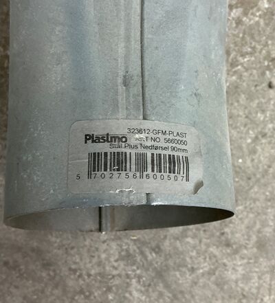 Plastmo stål plus nedførsel 90mm