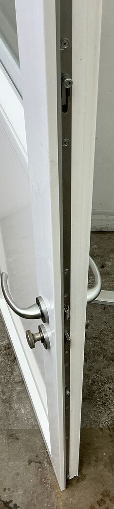 Facadedør i plast med 2 ruder vh