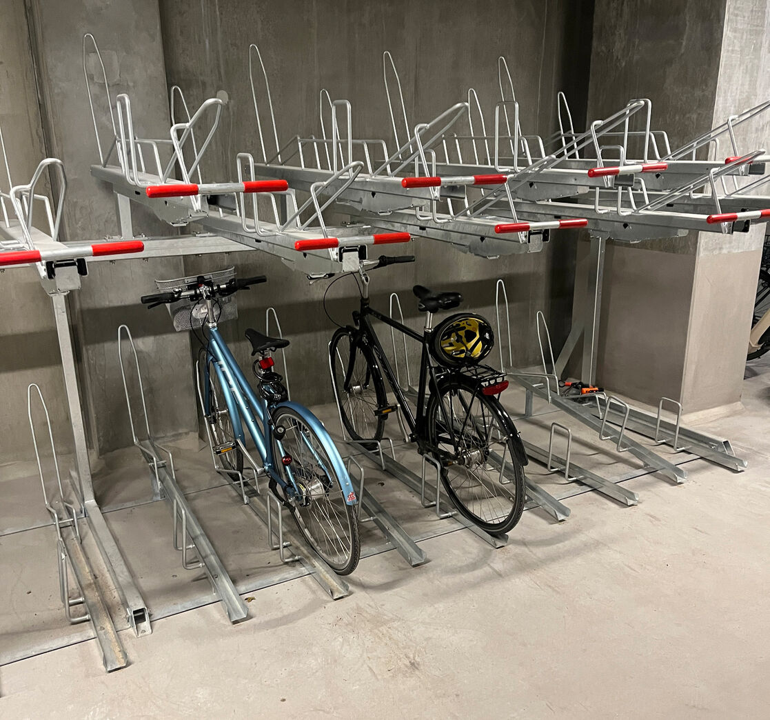 Cykelstativ med udtræk - 7 cykler - Overetagen