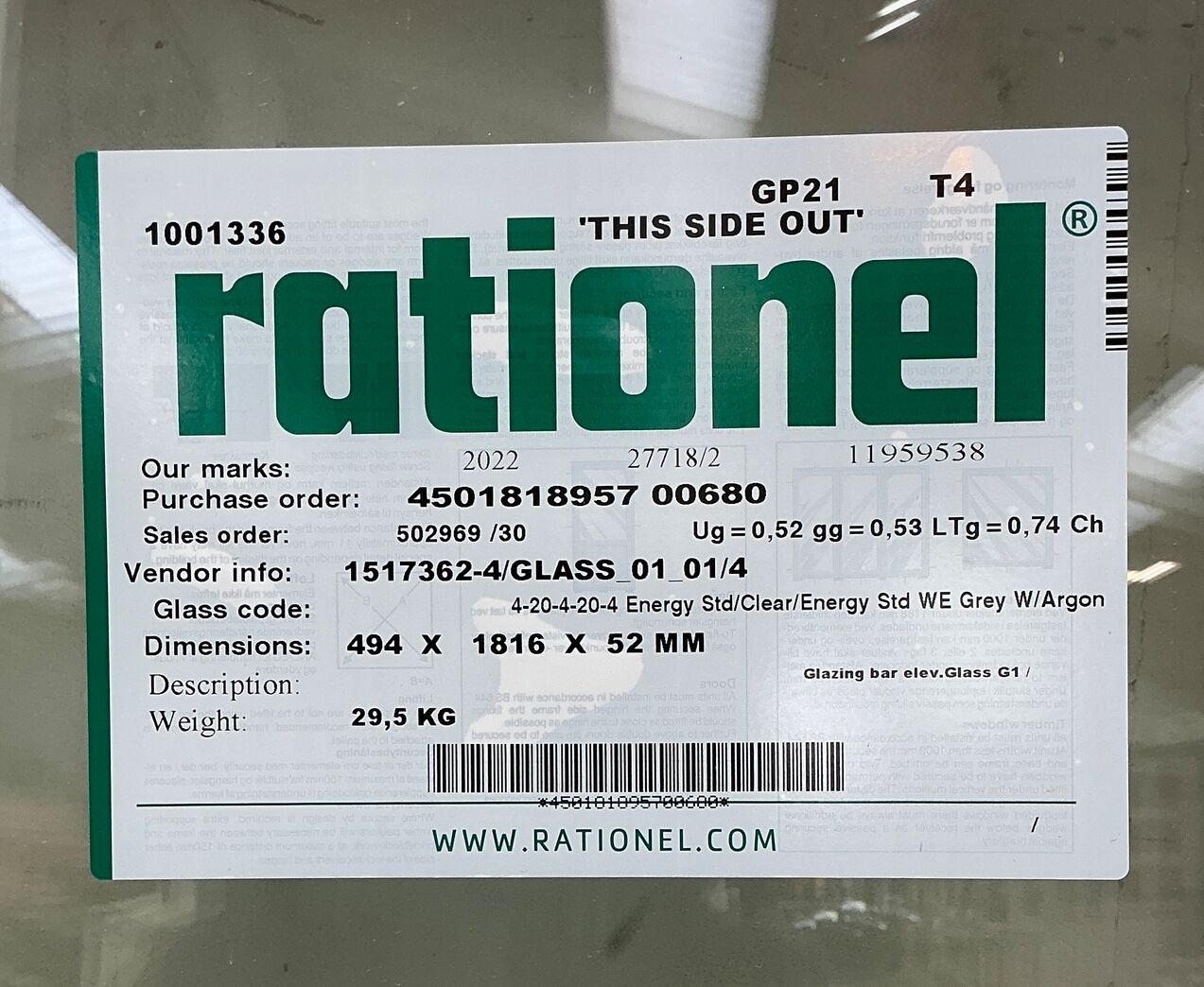 Terrassedør med karm