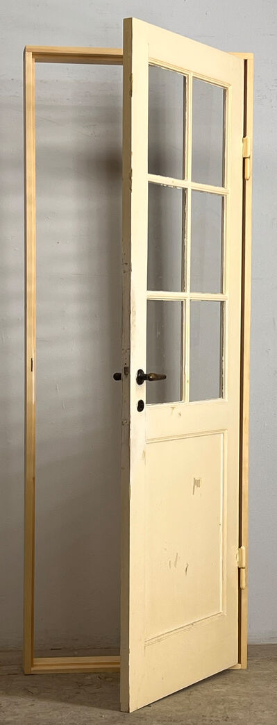 Fyldningsdør med glas og karm