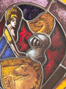 Ramme med riddermotiv