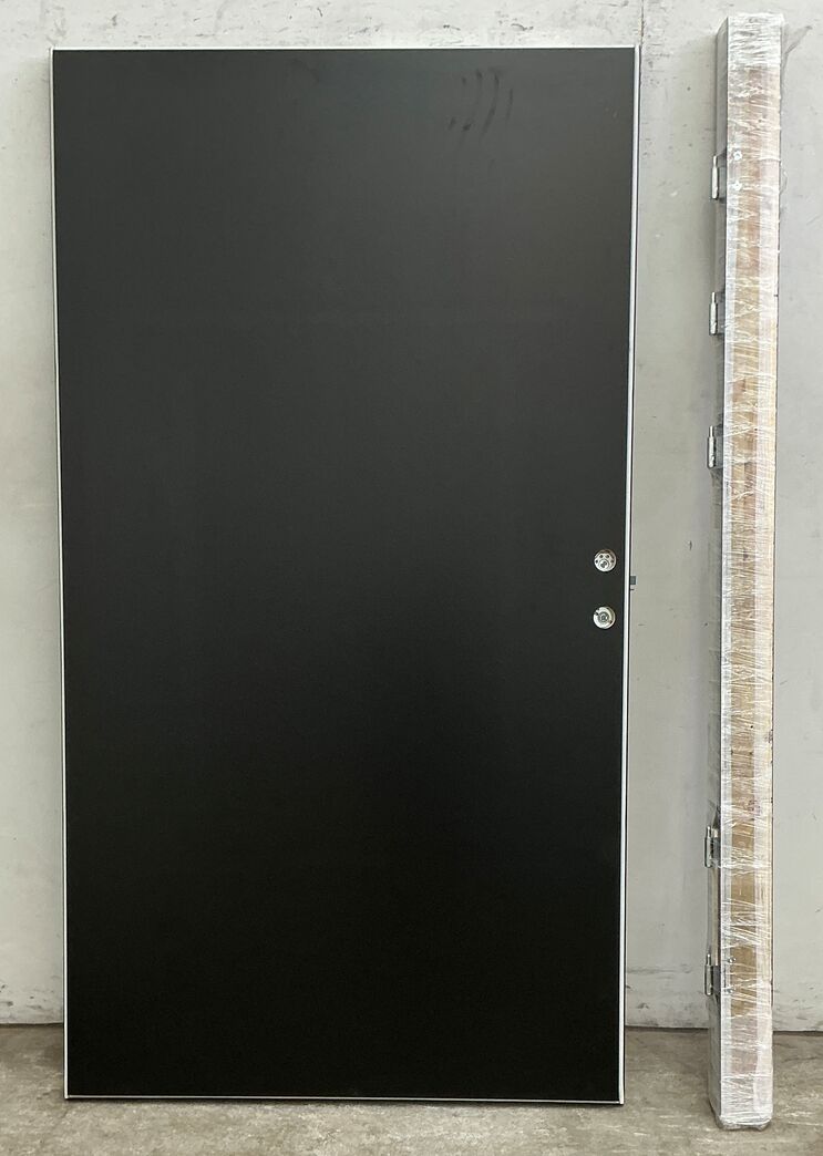Sort BD30/db35 brand-/lyddør m/karm hh.