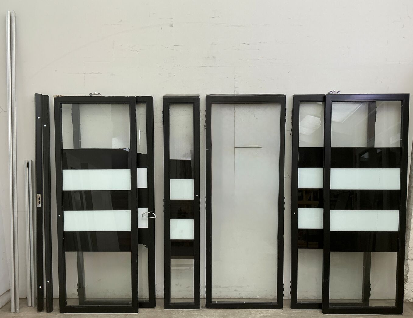 Folde-skydedøre - samlet bredde 455 cm